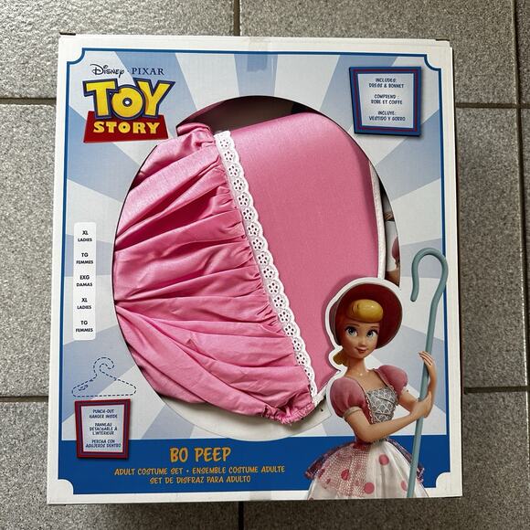 Disney Bo Peep Costume for Adults - Toy Story Women’s Size XLarge Dress & Bonnet - Picture 6 of 7